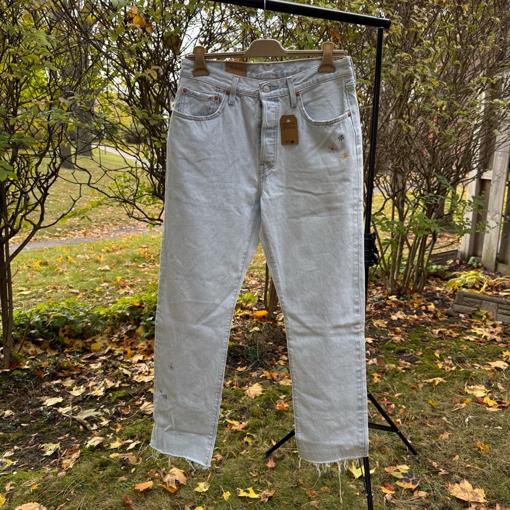Levi's Embroidered 501 Original Jeans NWT